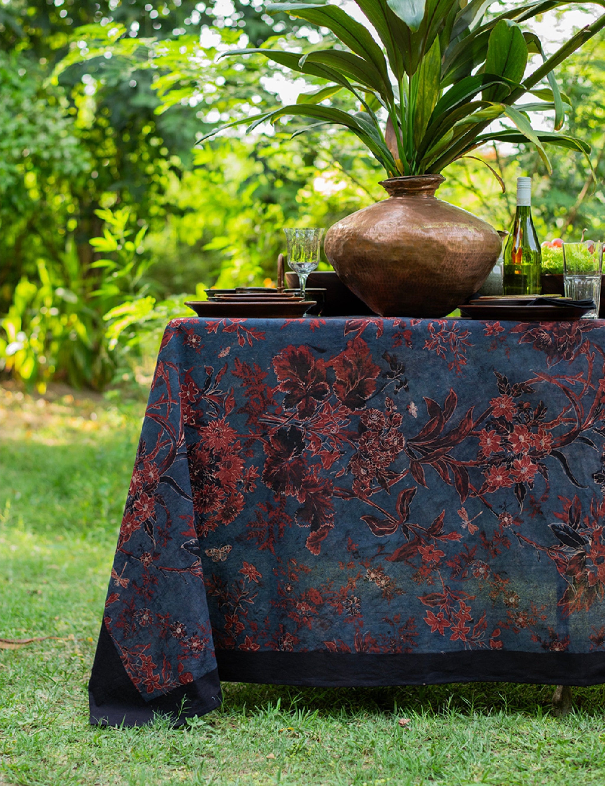 Ajrakh hand printed Table Cloth