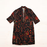 Velvet printed robe - Midnight