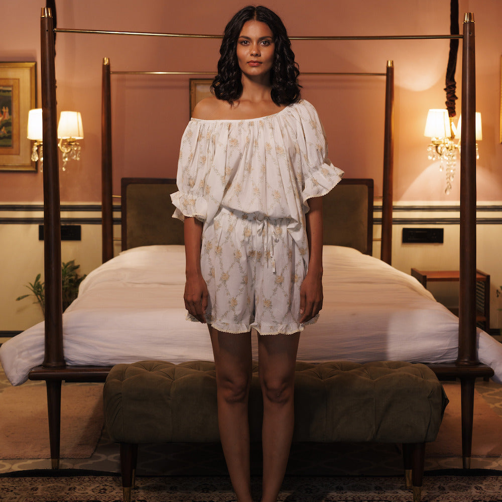 Blossom Organic Cotton Shortie Pyjamas - Gaudy & Prim