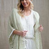Carmen Cardigan - Green + White