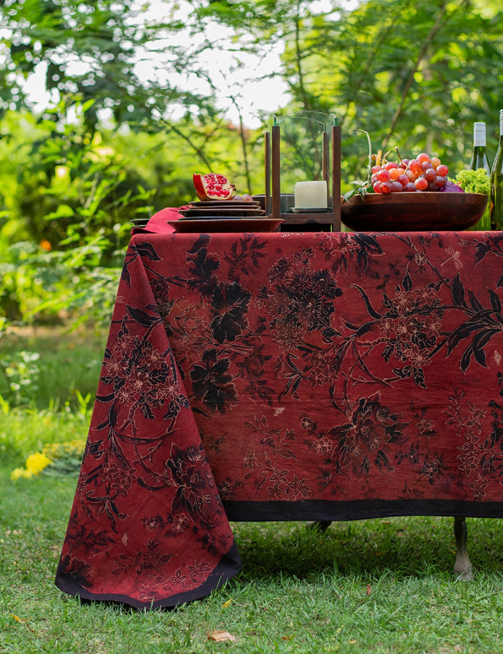 Ajrakh hand printed Table Cloth