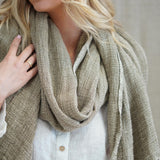 Petra Fringed Scarf Olive