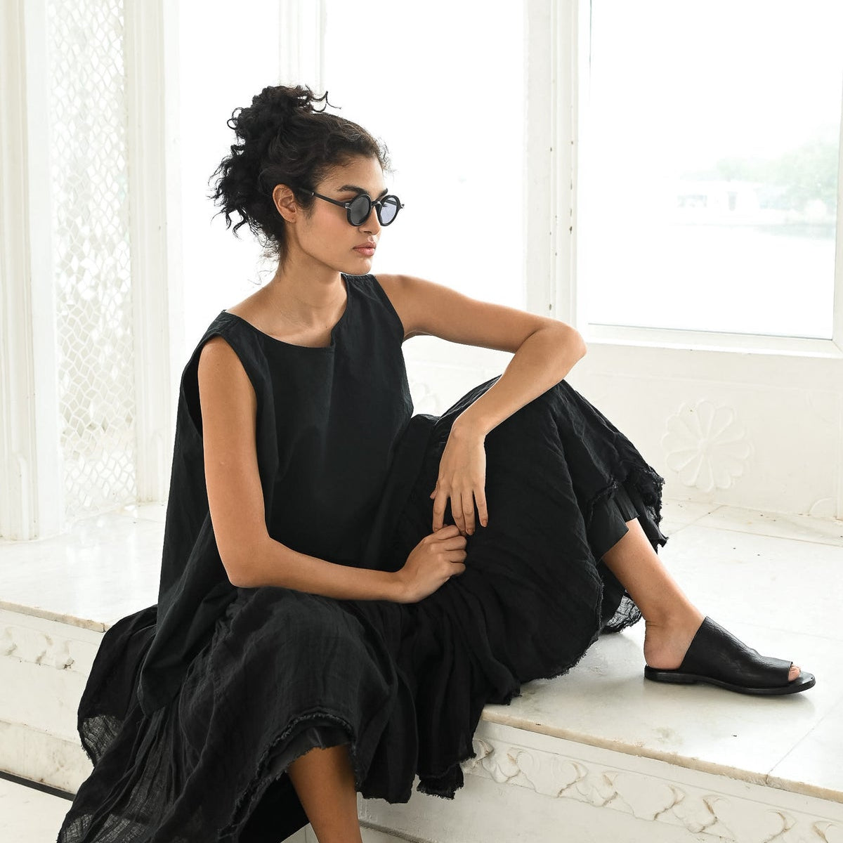 Amelie Tutu Slip Dress Black Short - Gaudy & Prim