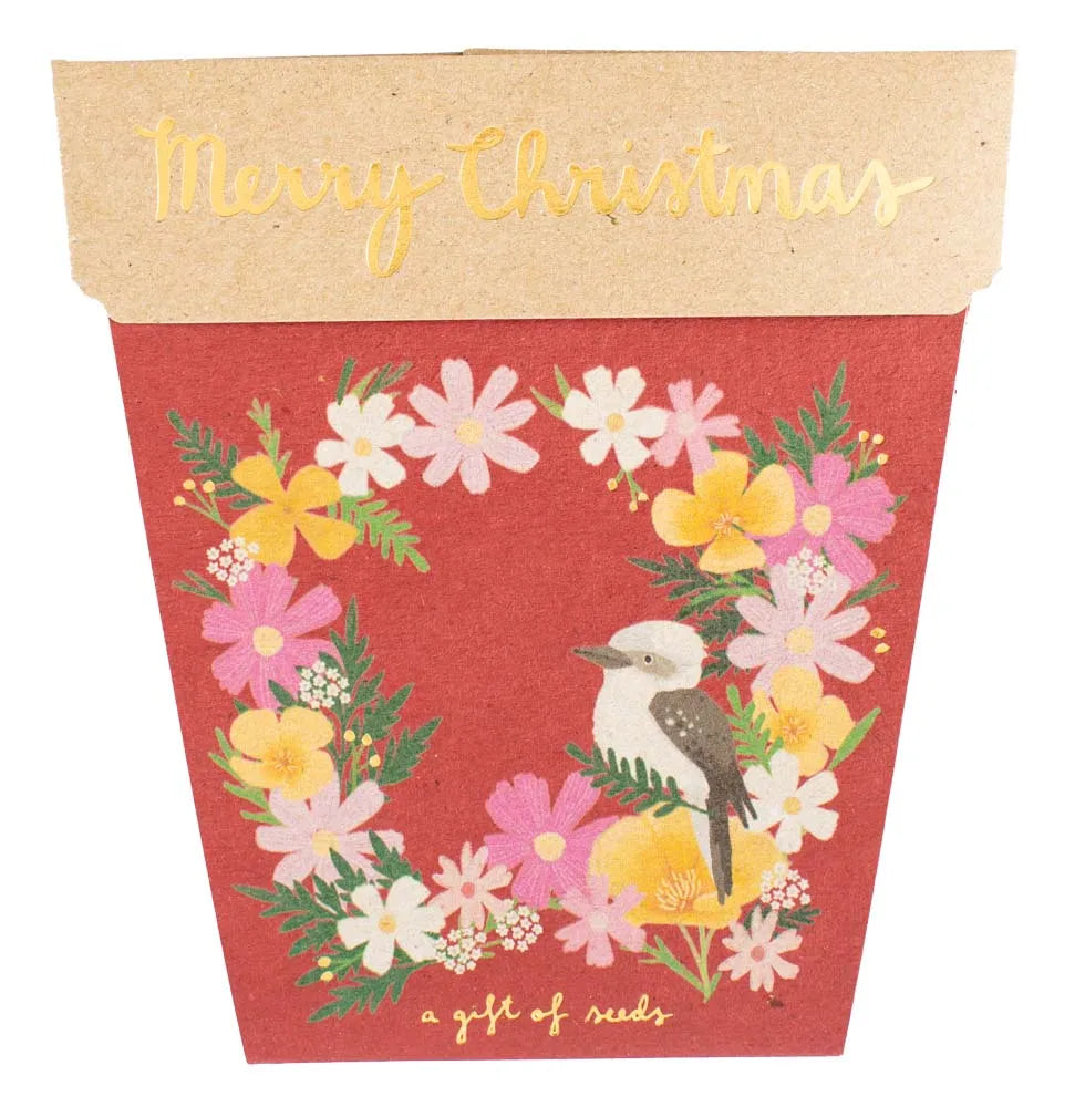 Sow n sow Gift Card  - Christmas Wildflowers - Gaudy & Prim