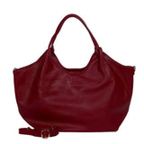 Hector Large Plain Leather Tote - Rouge