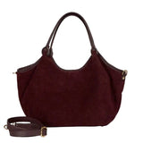 Hector Small Suede Leather Tote - Plum