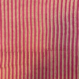 Hand Block Printed Bedding- Pink and Sand Stripe