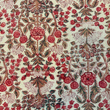 Hand Block Printed Bedding- Pink and Green Floral