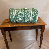 Cotton Block Print Quilt Emerald Peacock