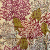 Cotton Block Print Quilt Queen Size Spring Flowers