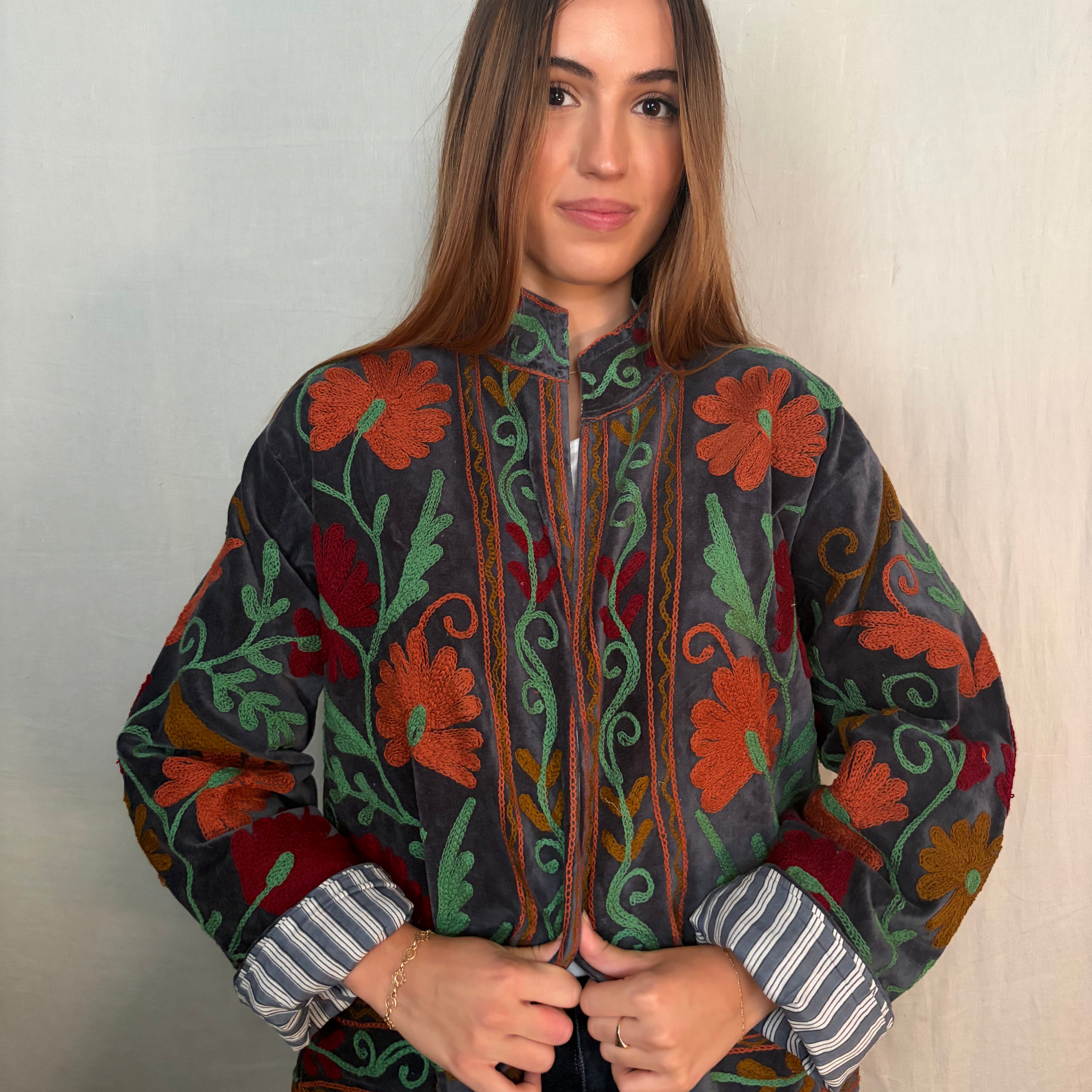 Suzani Velvet Jacket Short - (Style 11)