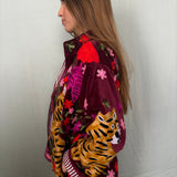 Suzani Velvet Jacket Short -Tigers