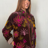 Suzani Velvet Jacket Short - Leopard