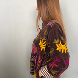 Suzani Velvet Jacket Short - Leopard