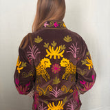 Suzani Velvet Jacket Short - Leopard