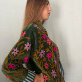 Suzani Velvet Jacket Short - Flowers