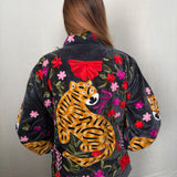 Suzani Velvet Jacket Short -Tigers