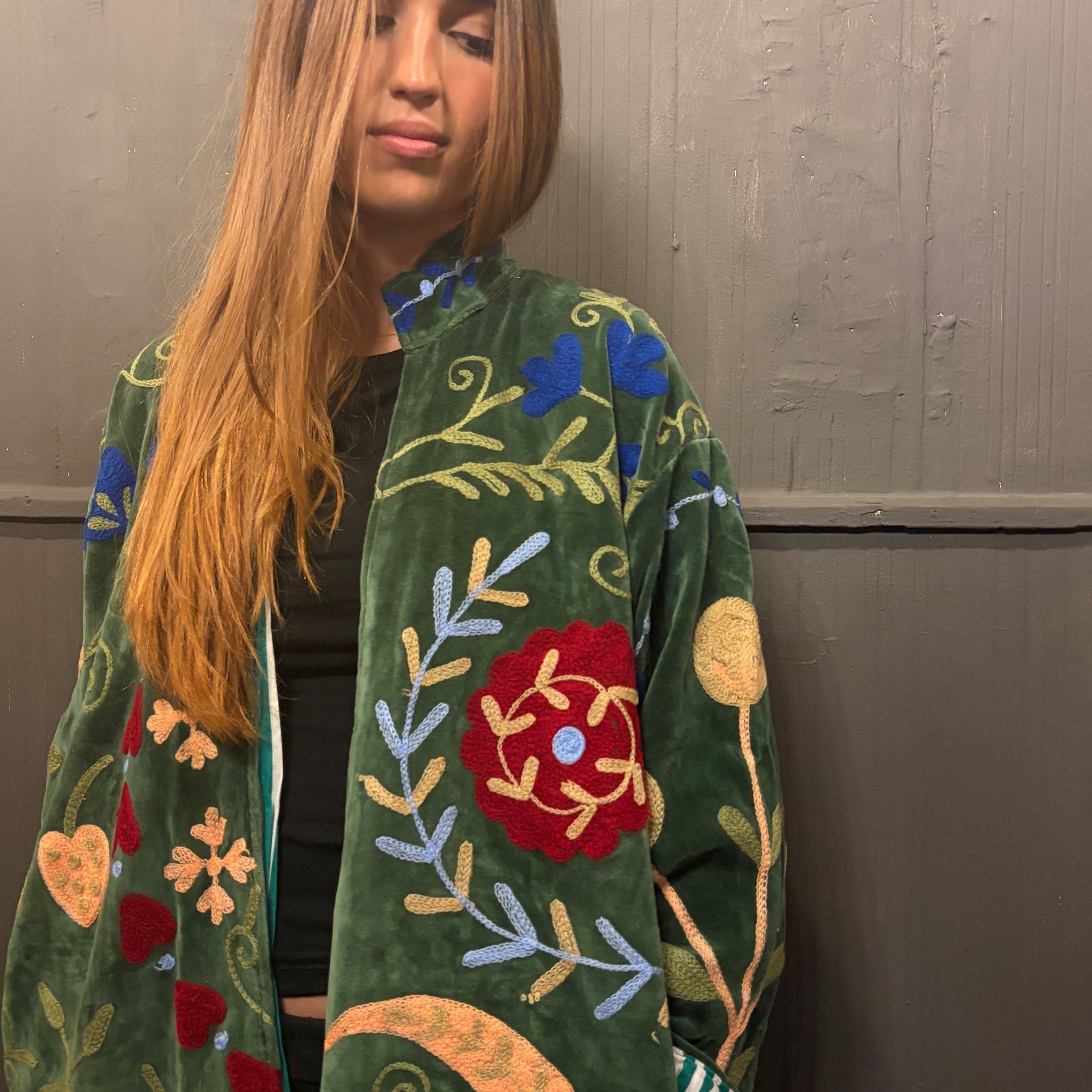 Suzani Velvet Jacket Long - (Style 3)