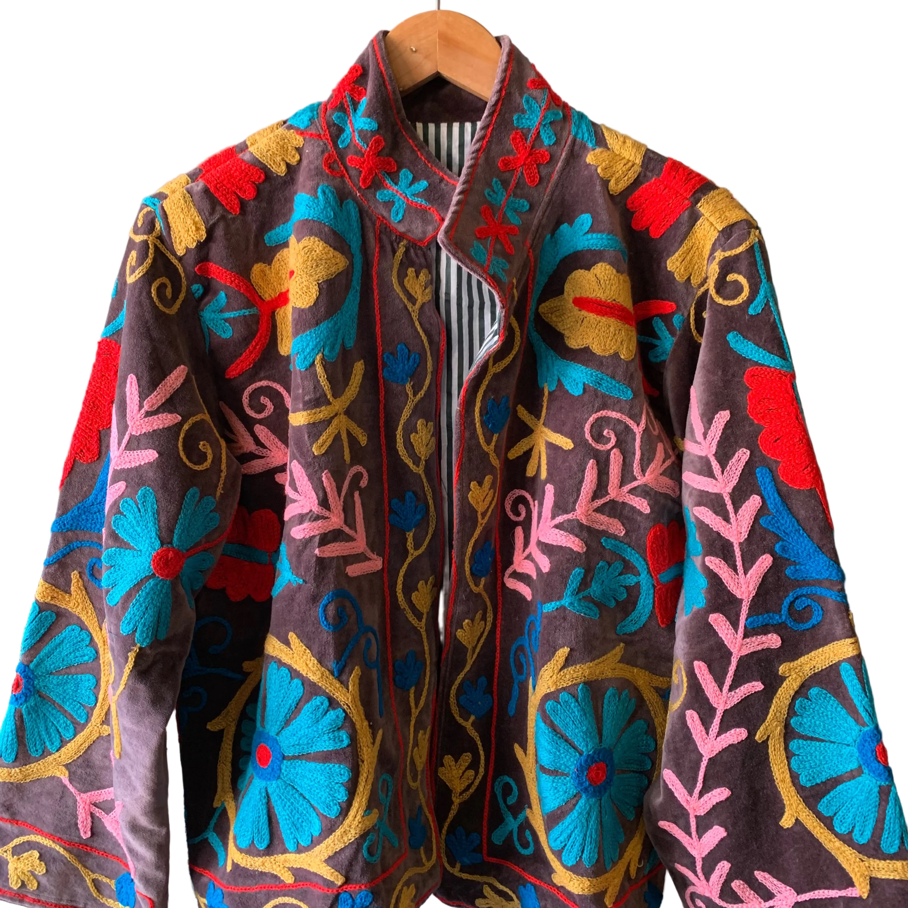 Suzani Velvet Jacket Short - Daisy