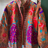 Suzani Velvet Jacket Short - Peacock