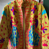 Suzani Velvet Jacket Short - Peacock