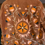 Suzani Velvet Jacket Short - Poppy