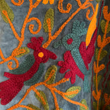 Suzani Velvet Jacket Short - Woodpeckers