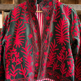 Suzani Velvet Jacket Short - Ferns