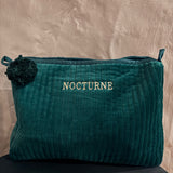 Nocturne Velvet cosmetic Bag - Emerald
