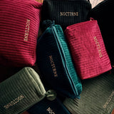 Nocturne Velvet cosmetic Bag - Ebony