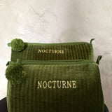 Nocturne Velvet cosmetic Bag - Moss Green