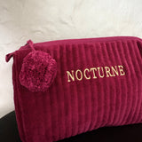 Nocturne Velvet cosmetic Bag - Amethyst
