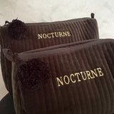 Nocturne Velvet cosmetic Bag - Ebony