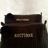 Nocturne Velvet cosmetic Bag - Ebony