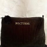 Nocturne Velvet cosmetic Bag - Ebony