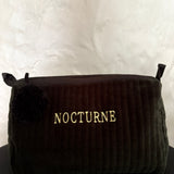 Nocturne Velvet cosmetic Bag - Ebony