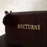 Nocturne Velvet cosmetic Bag - Ebony