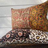 Patchwork Pillowcase - Mustard and Pink Flowers