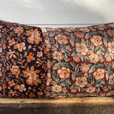 Patchwork Pillowcase - Burnt orange & Black