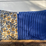 Patchwork Pillowcase - Blue & White Flowers