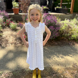 Marigold Embroidered Organic Cotton Nightie Children