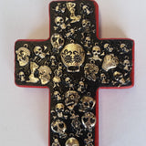 Mexican Day of the Dead Cross with Milagros