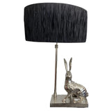 Lamp Shade - Black Raffia Drum