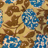 Hand Block Printed Bedding-Mustard Hydrangea