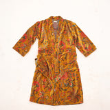 Velvet printed robe - Amber