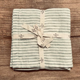 Basics Linen Napkin Desert Sage Striped - Set of 2