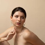 Euro Gold Gemdrop Hoop Earrings