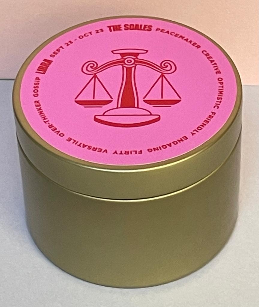 Zodiac Candle Tinny - Libra - Gaudy & Prim