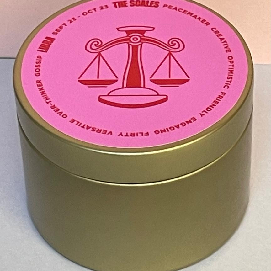 Zodiac Candle Tinny - Libra - Gaudy & Prim