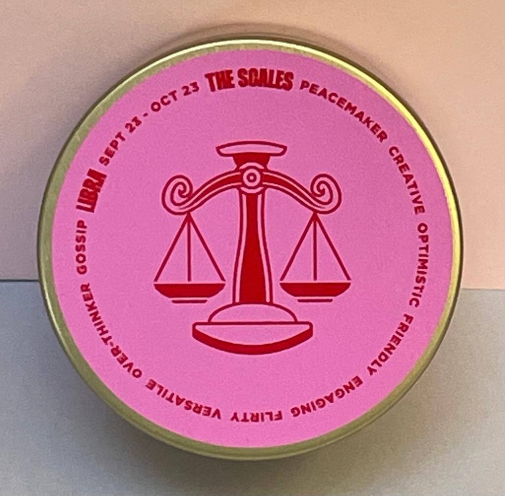 Zodiac Candle Tinny - Libra - Gaudy & Prim